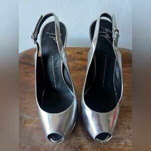 Giuseppe Zanotti Silver Elegant Heels